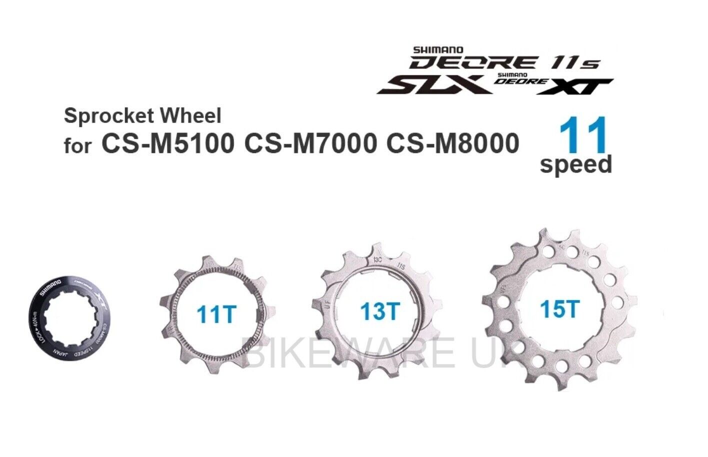 Shimano Sprocket Wheel for SLX DEORE XT CS M5100 CS M7000 CS M8000 HG BIKEWARE