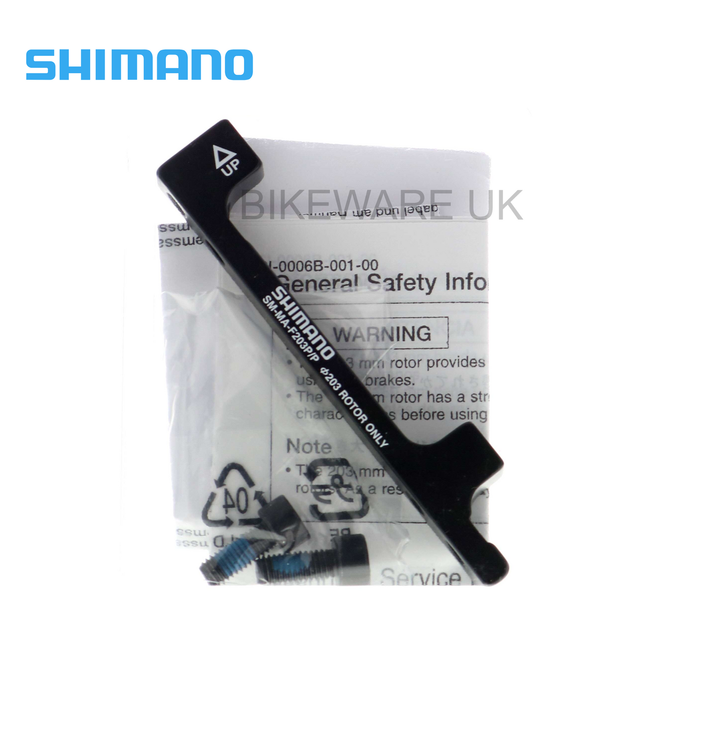 Genuine Shimano SM-MA-F203P/PA Adapter for 203mm Rotor (160mm PM to 203mm PM) - BIKEWARE 