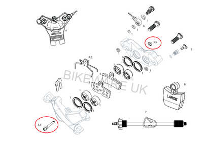 Genuine SRAM Pin Kit for Guide | G2 | Code Caliper Disc Brake Pad Pin (Pair)