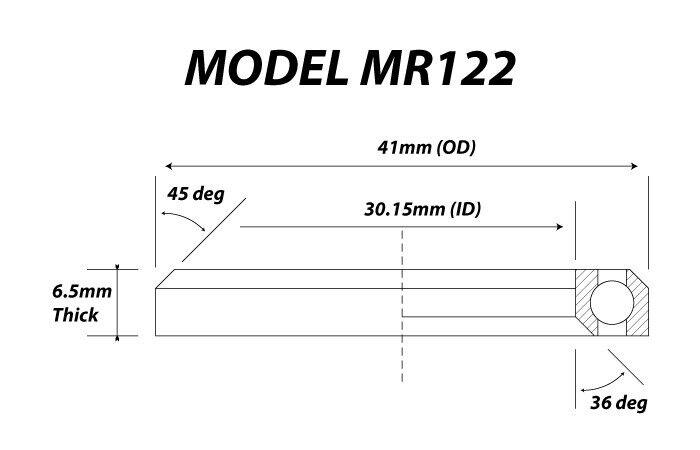 Genuine FSA Headset Bearing  1.1/8" 6.5x30.2x41mm 36°×45° MR122 TH-873E 160-0014