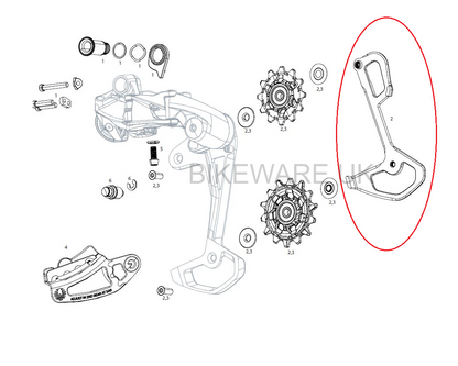 Genuine SRAM GX Eagle 12-Speed rear derailleur Inner Cage 52 Teeth