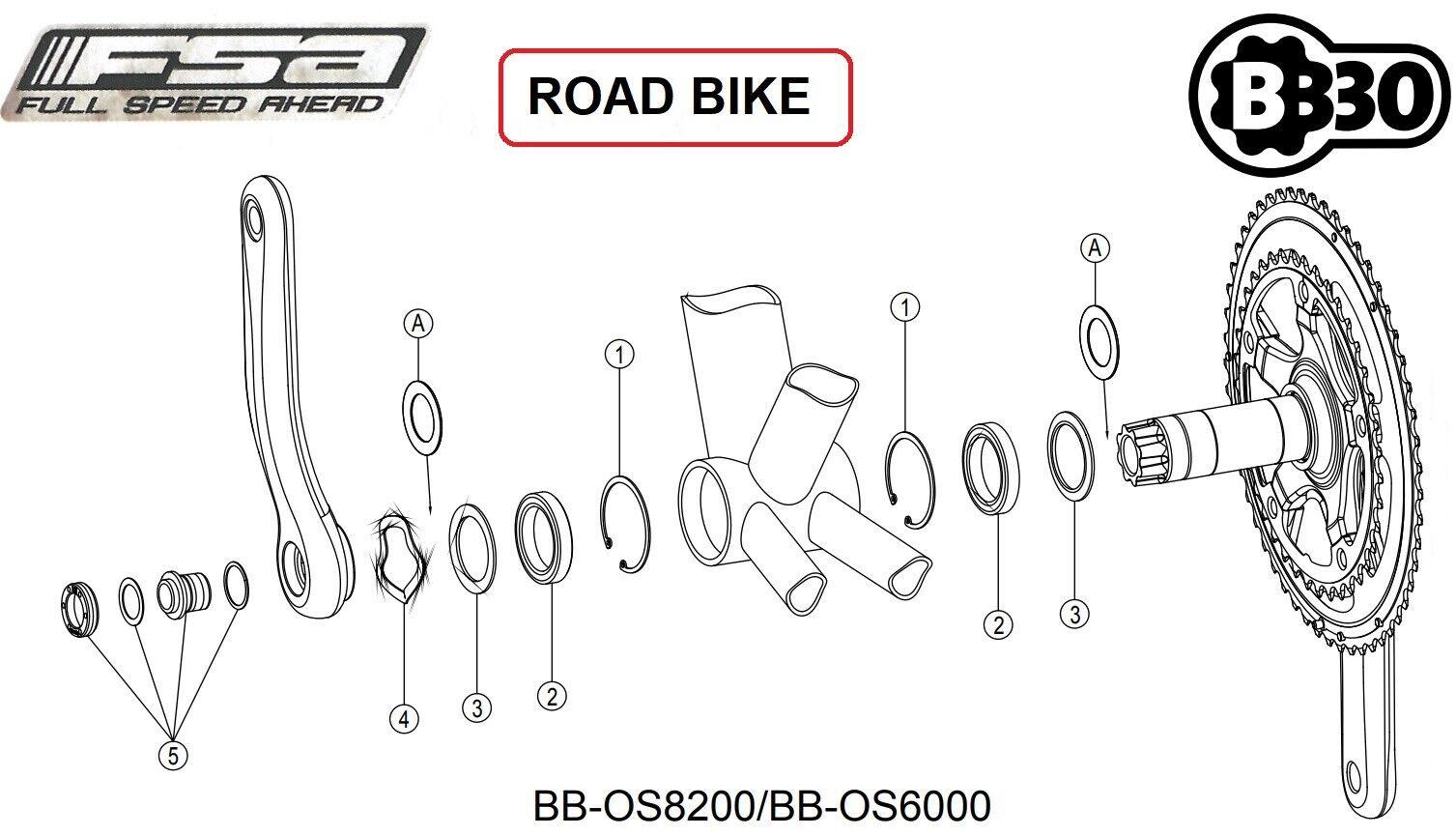 Genuine FSA BB30 Spare Parts EE52 (for Road and MTB bikes)