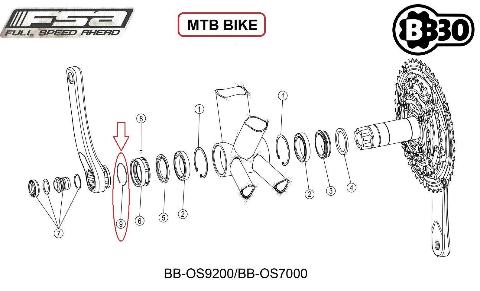 Bottom Bracket Spares - PRELOAD NUT CIRCLIP MP002