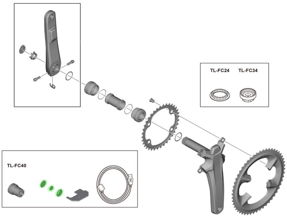 Shimano Dura Ace FC-R9200-P / R9100-P Ultegra FC-R8100-P Magnet Set Y1VU98080