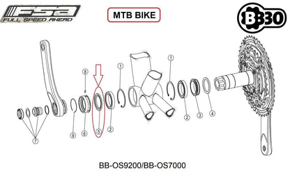 FSA BB30 NON-DRIVE SIDE BEARING SHIELD MW116