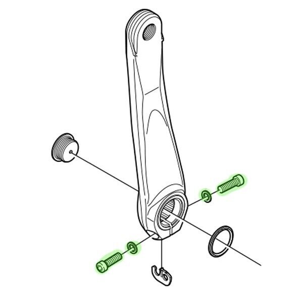 Genuine Shimano Hollowtech II Crank FC-T661 Bolt & Washer  Y1KS98030 (1X Piece)