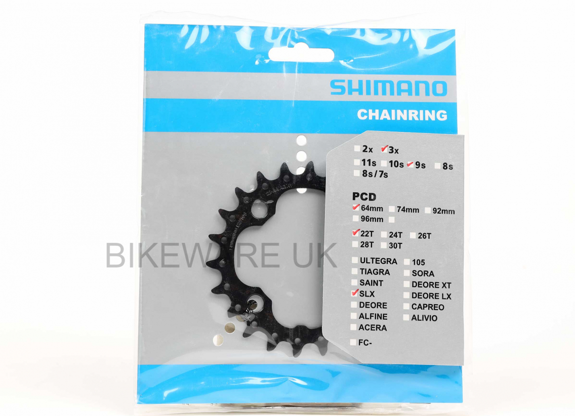 Shimano SLX FC-M660 / Deore FC-M617 22 Teeth Chainring Y1KF22000 - Black