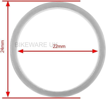 Shimano to SRAM GXP Bottom Bracket adaptor, Alloy BB 24mm to 22mm (1 piece)