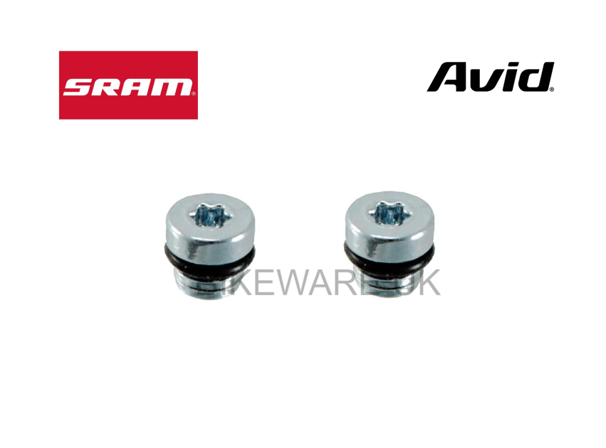 AVID / SRAM Disc Brake Lever Reservoir Bleed Port Plug Screw + O-Ring (Pair)