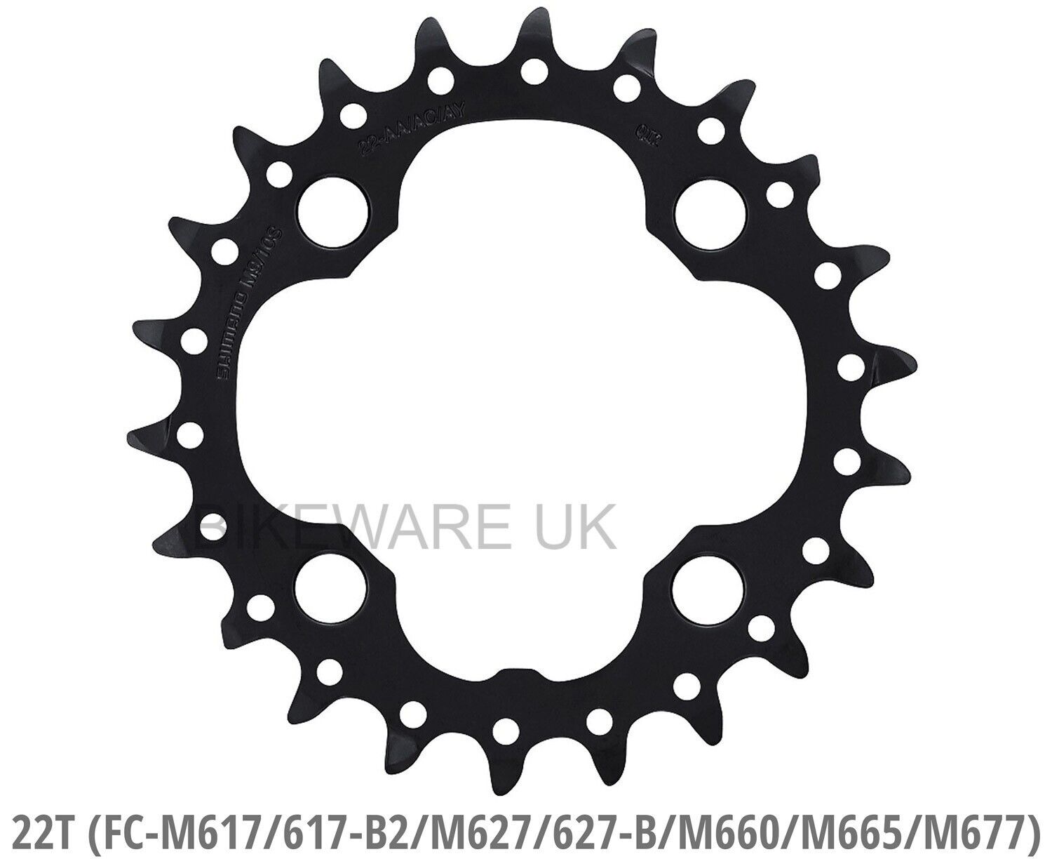 Shimano SLX FC-M660 / Deore FC-M617 22 Teeth Chainring Y1KF22000 - Black