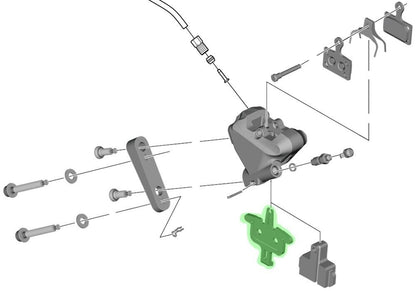 Genuine Shimano XTR/DURA ACE/ULTEGRA/105 BR-RS505 pad spacer - Y8N218000