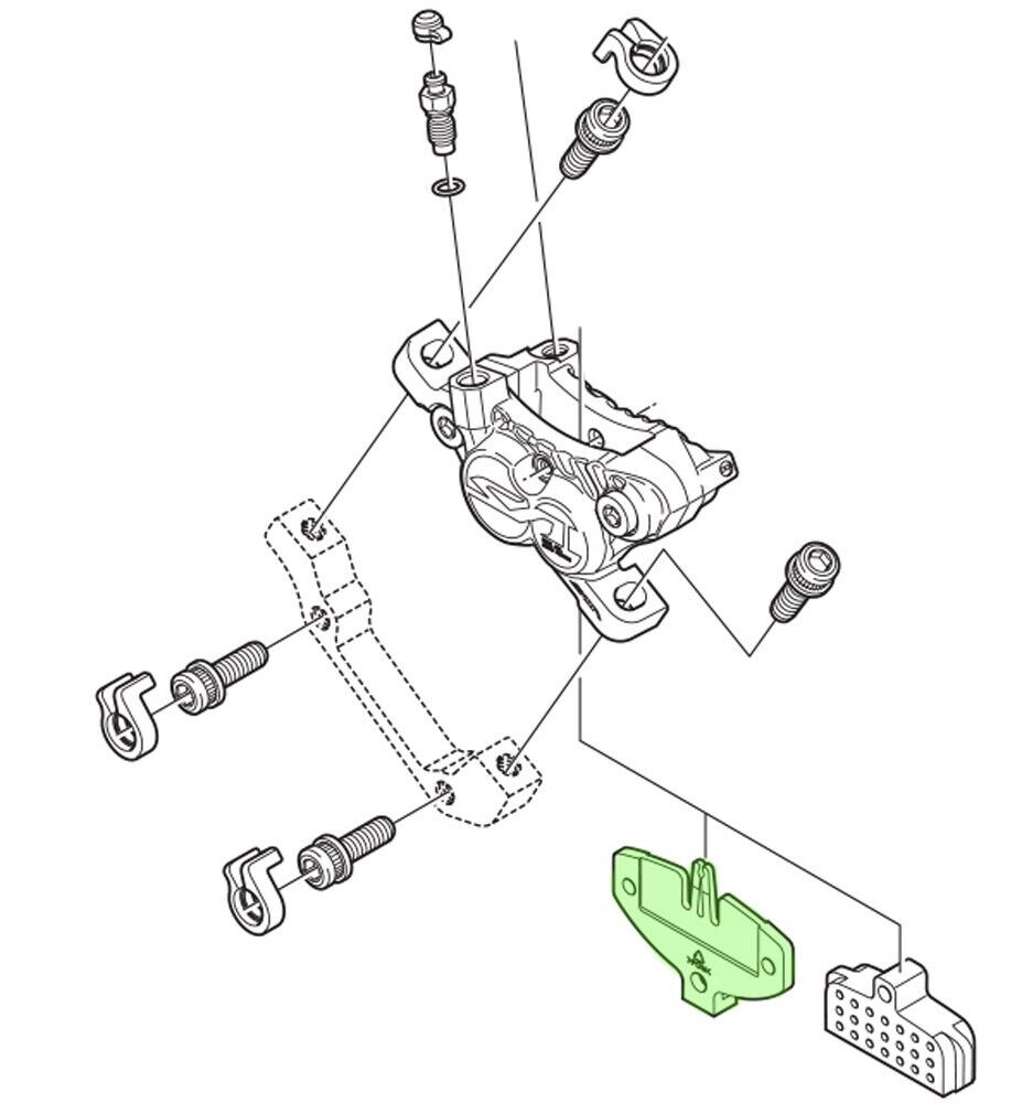 Genuine Shimano Pad Spacer/Lock for Saint BR-M810 BR-M820 Zee BR-M640 Y8FF18000