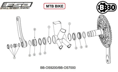 Genuine FSA BB30 Spare Parts EE52 (for Road and MTB bikes)