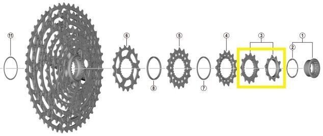 Genuine SHIMANO XTR/XT/SLX CS-M9100/M8100/M7100 Sprocket Wheel 10-12T - 12 Spd