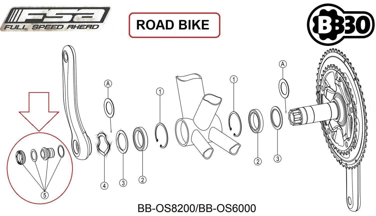 FSA BB30 CRANK BOLT QR-9B 25mm Cap