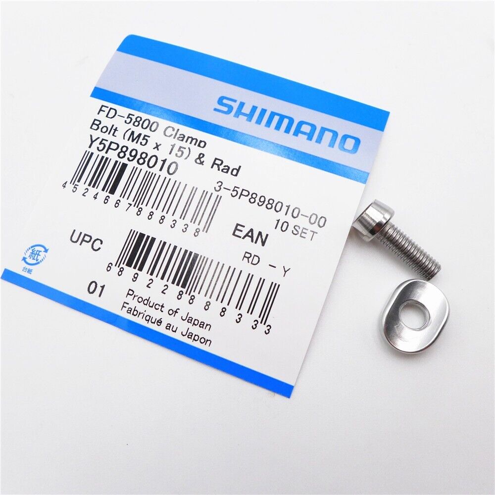 Genuine Shimano 105 FD-5800 Clamp Bolt & Radius Washer - M5 x 15mm - Y5P898010