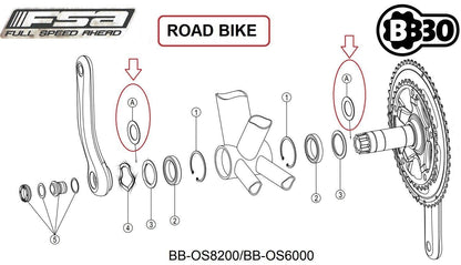 Genuine FSA BB30 Adjustment Spacer Shim MS188