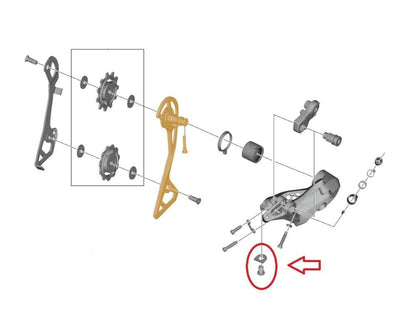 Genuine SHIMANO RD-R8000 Cable Mounting Screw and Plate Y3E998050