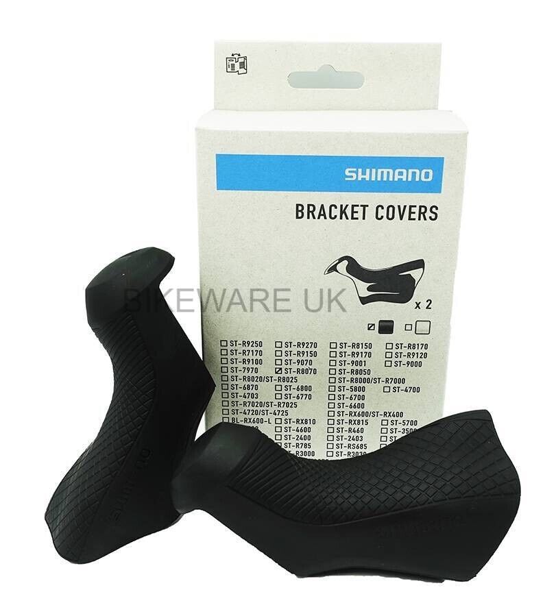 Shimano Ultegra Di2 ST-R8070 Bracket Covers Rubber Lever Hood Y0E698010 - Black