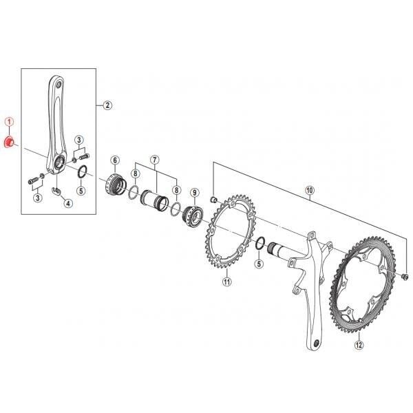 Shimano HollowTech II FC 4500 Crank Arm Fixing Bolt Tiagra Sora LX Y1H614000