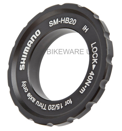 Genuine SHIMANO Center Lock Ring for 15/20 mm Thru Axle SM-HB20 (External) - BIKEWARE 