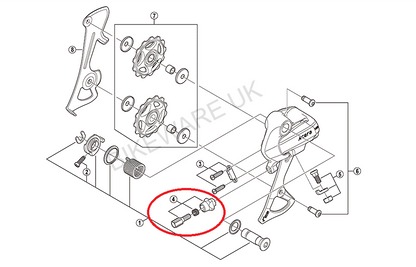 Genuine SHIMANO Alivio RD-M410 cable adjusting bolt unit Y5VP98030