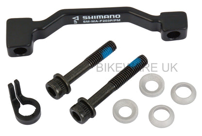 Genuine Shimano SM-MA-F203P/PM Adapter for 203mm Rotor (180mm PM to 203mm PM) - BIKEWARE 