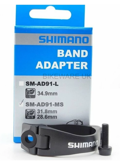 Genuine Shimano Dura Ace/Ultegra SM-AD91-MS Clamp Band Adapter 31.8/28.6mm