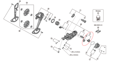 Shimano Chain Stabilizer Unit for XTR/XT/SLX/DEORE/GRX Rear Derailleur Y3GF98040 - BIKEWARE 